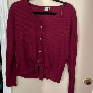 Red long sleeve top